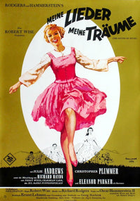 The Sound of Music movie poster art featuring Julie Andrews from the 1965 film.