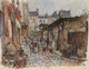 Le Marché des Enfants Rouges c�té Ouest sous la pluie 1907 poster print by Frédéric Houbron.