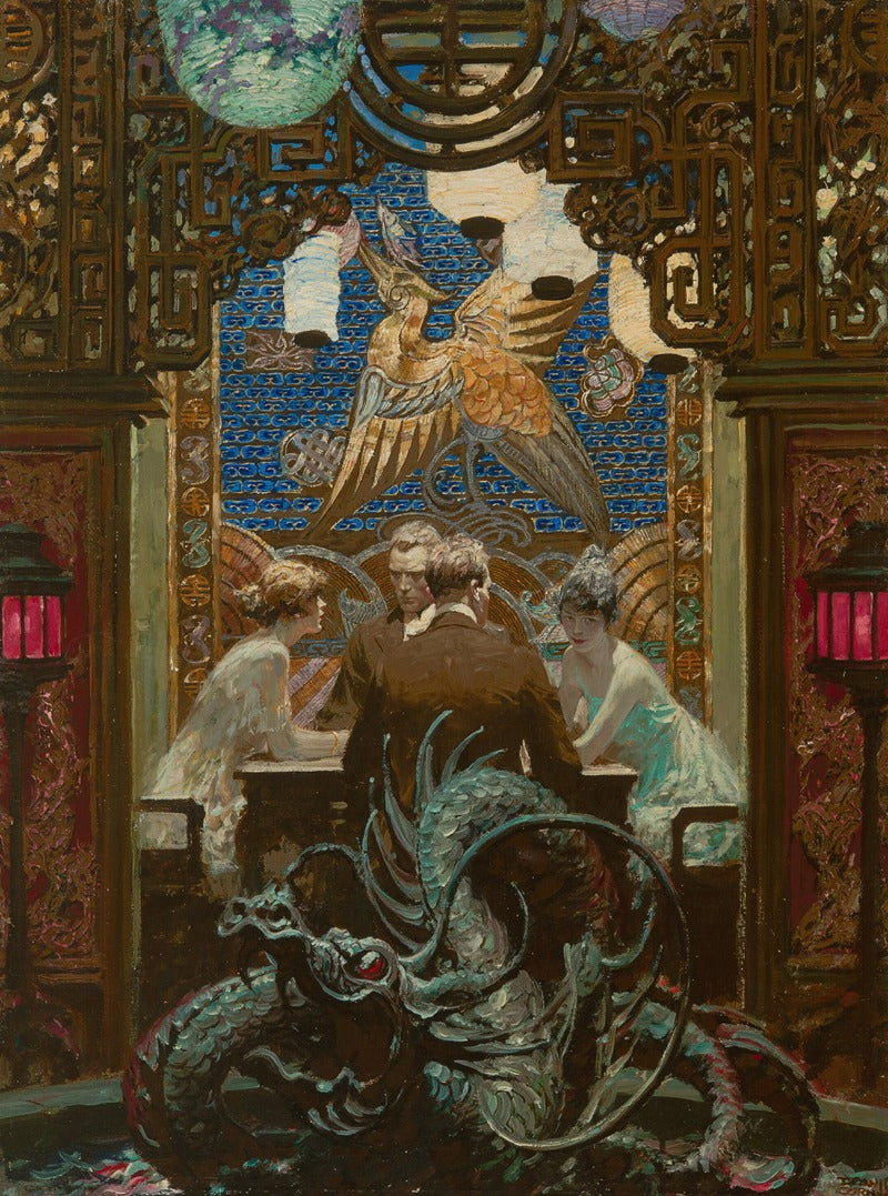 'The Den of Iniquity' fine art print by Dean Cornwell, 1918, available in multiple sizes.