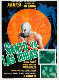 Santo vs. the She-Wolves Movie Poster 11x17 print