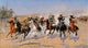 A Dash for the Timber (1889) Art Print by Frederic Remington depicting cowboys on horseback.