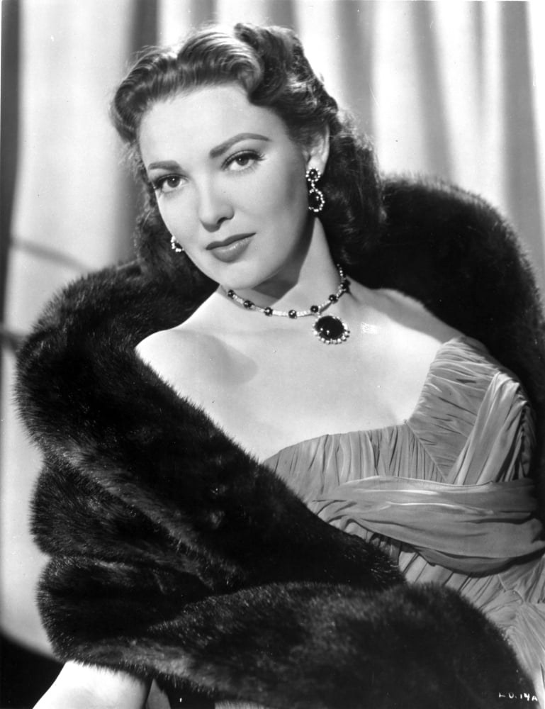 Portrait photo print of Linda Darnell in classic Hollywood style.