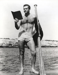 Sean Connery Reading by the Sea Photo Print