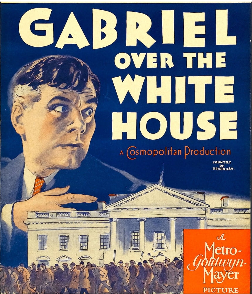 Gabriel Over the White House 1933 movie poster featuring Walter Huston.