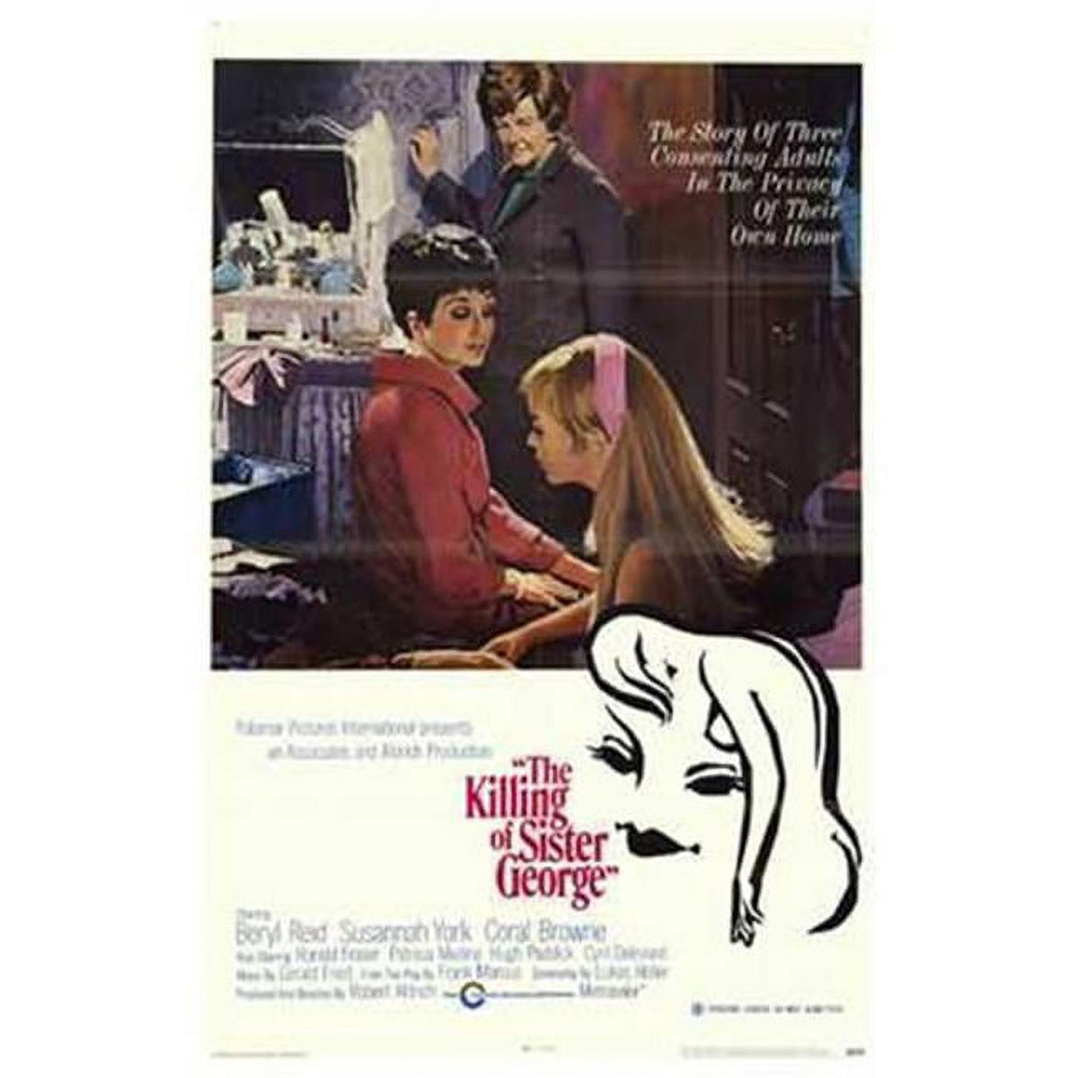 The Killing of Sister George movie poster 11 x 17 size.