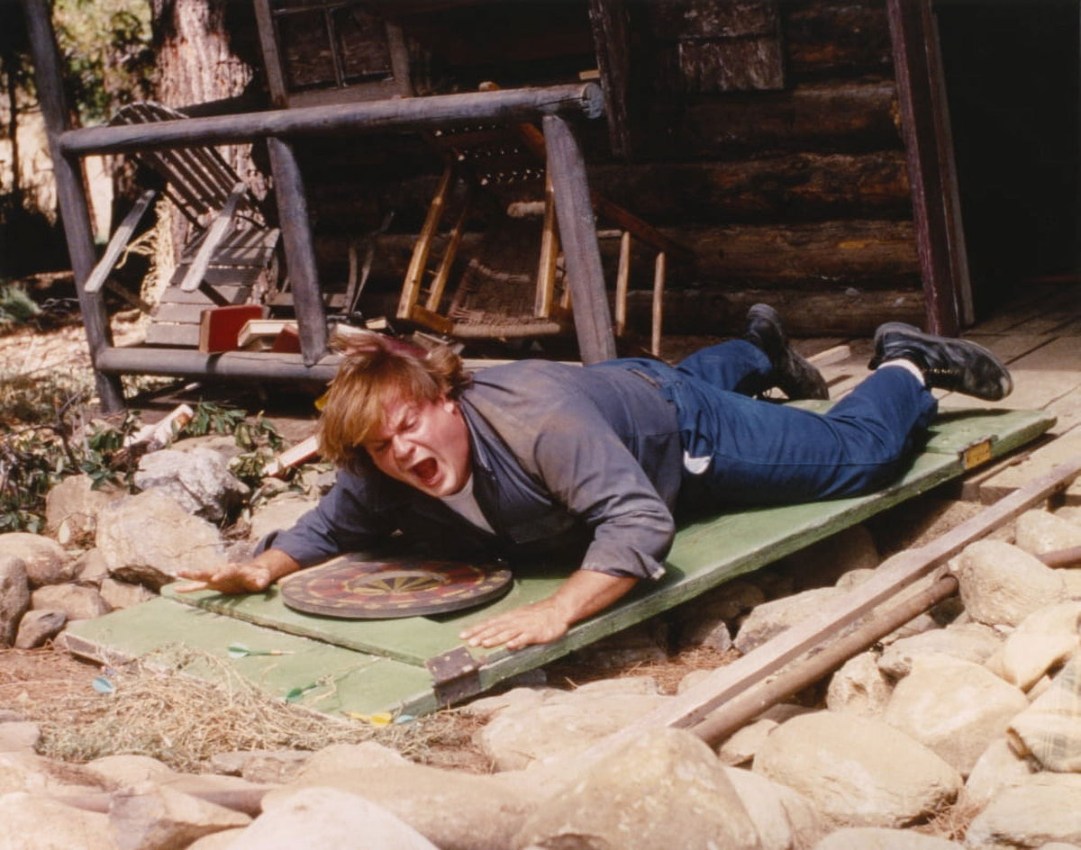 Chris Farley photo print in blue jacket, 10x8 size.