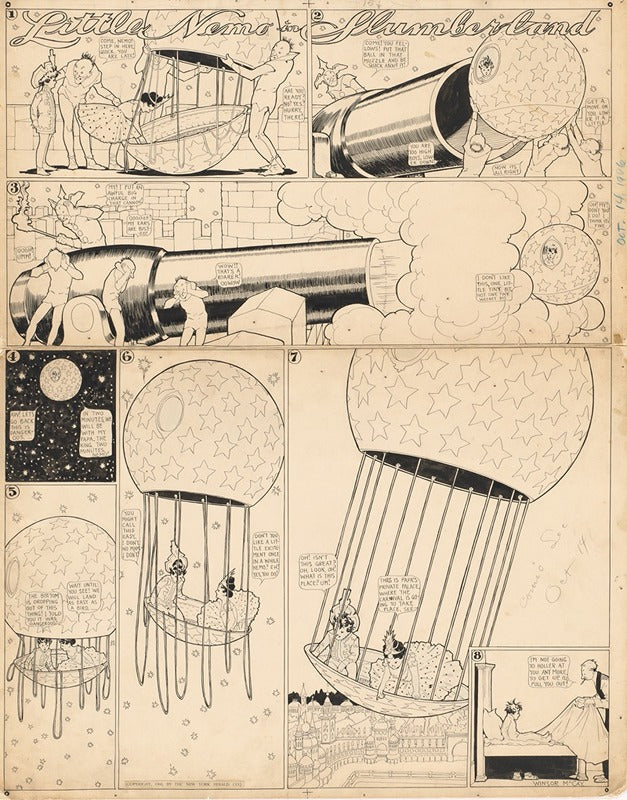 Little Nemo in Slumberland poster print by Winsor McCay featuring the quote 'I don't like this one tiny bit'