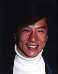 Jackie Chan Portrait Photo Print in Black Coat