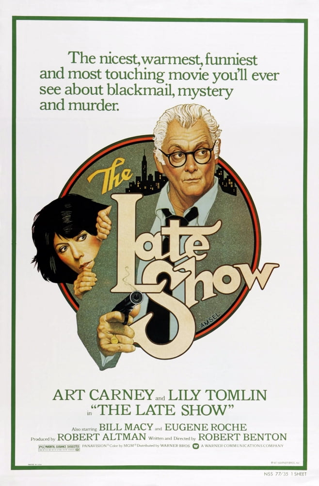 The Late Show movie poster featuring Lily Tomlin and Art Carney 1977