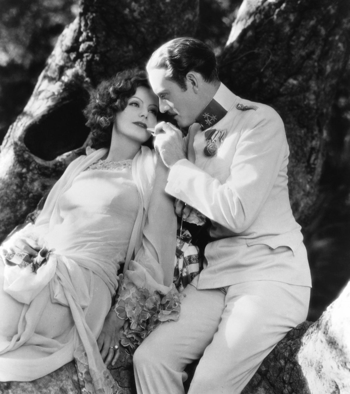 The Mysterious Lady from Left photo print featuring Greta Garbo and Conrad Nagel, 1928.