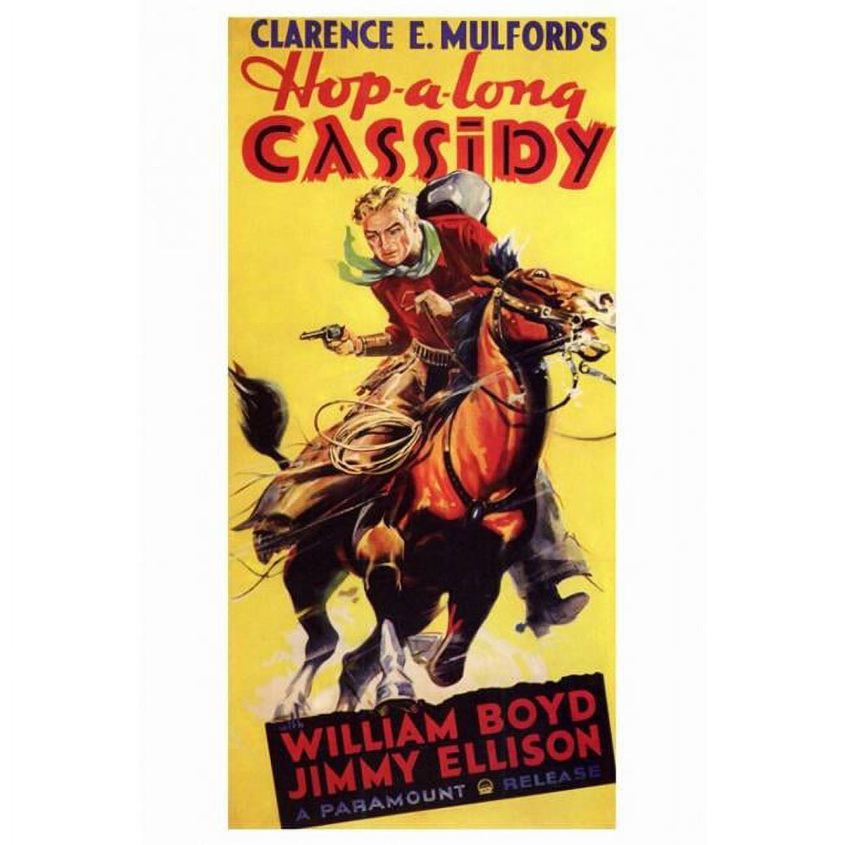 Hopalong Cassidy Movie Poster Print - 27x40 inches.