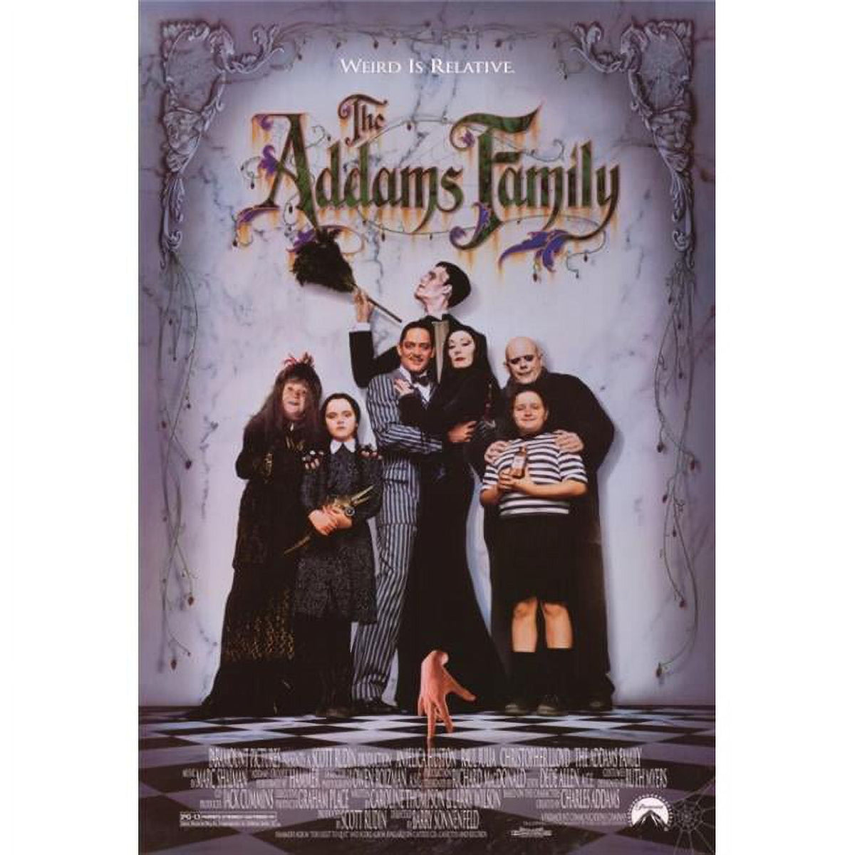 The Addams Family movie poster print in 27 x 40 size.