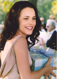 Rachel McAdams smiling in elegant dress photo print