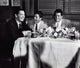 Martin and Lewis dining in a restaurant photo print showcasing vintage entertainment