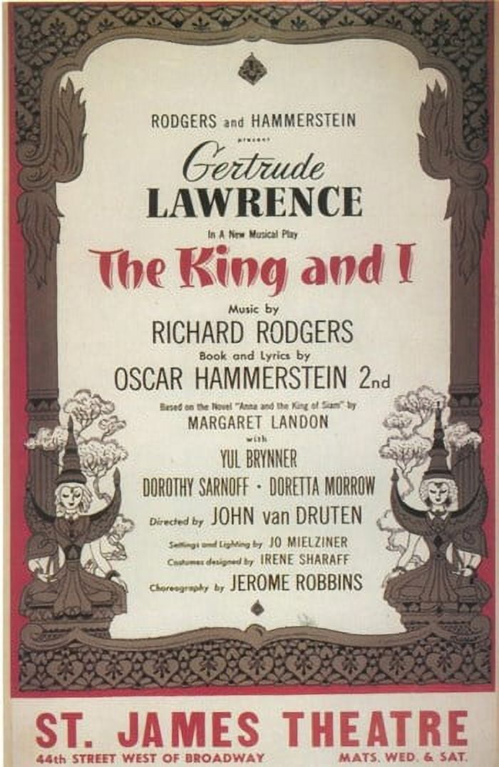 The King and I Broadway movie poster 11x17 print