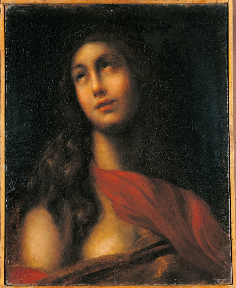 Mary Magdalene Poster Print displayed in a stylish setting.