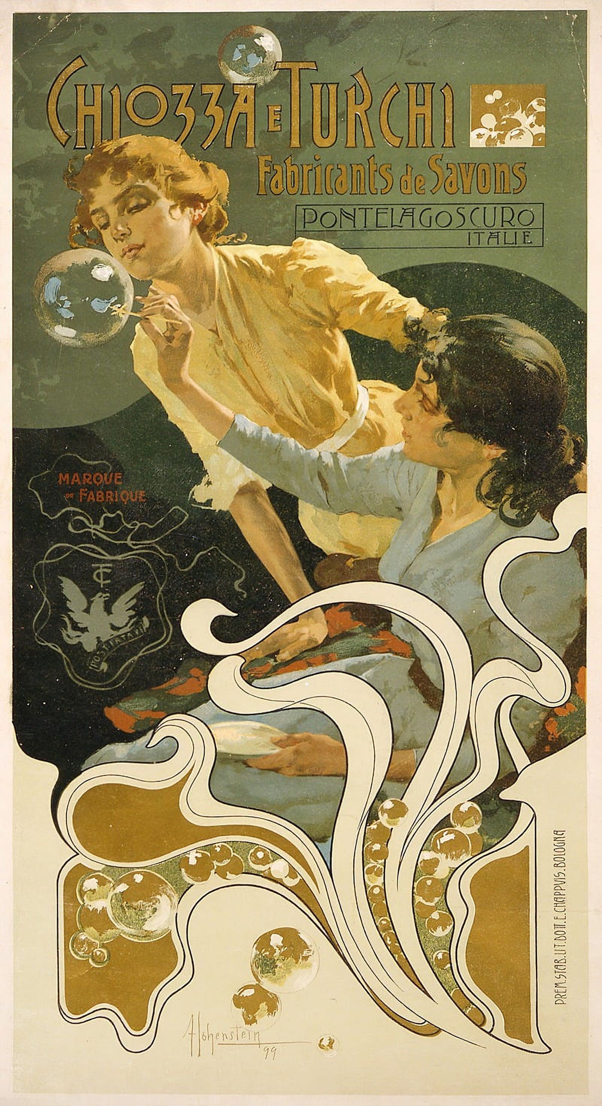 Chiozza e Turchi fabricants de savons vintage poster print by Adolfo Hohenstein