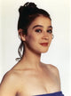 Moira Kelly close-up portrait photo print in violet tube top.
