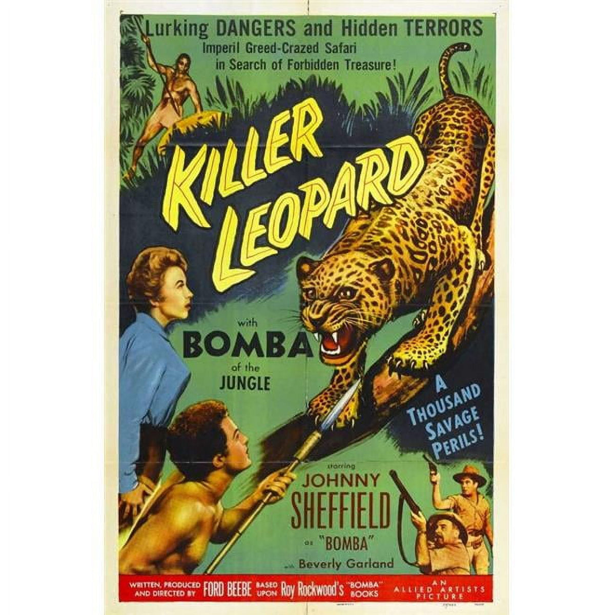 Killer Leopard Movie Poster Print in vibrant colors, size 27x40.