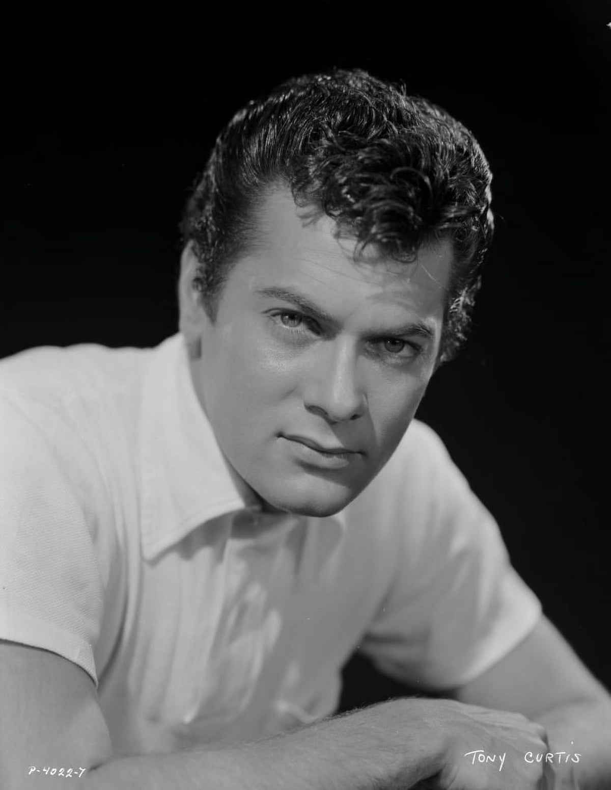 Tony Curtis classic photo print capturing the essence of Hollywood.