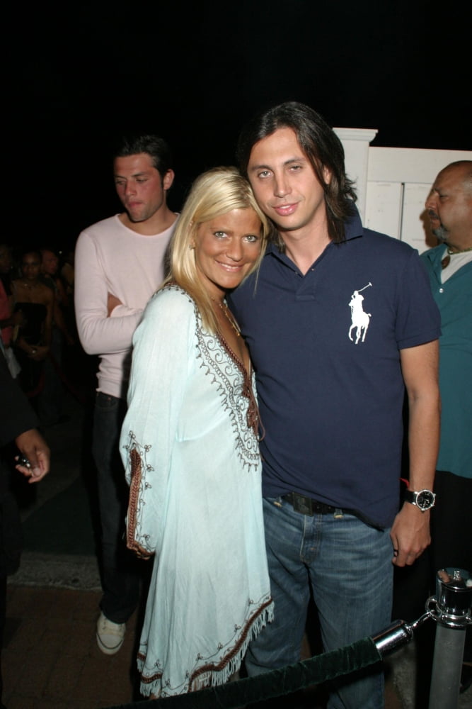 Lizzie Grubman and Jonathan Cheban at Fourth of July Party Print by Rob Rich