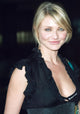 Cameron Diaz photo print in black ruffle top, stylish home décor
