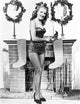 Phyllis Coates in a show girl costume at Christmas photo print.