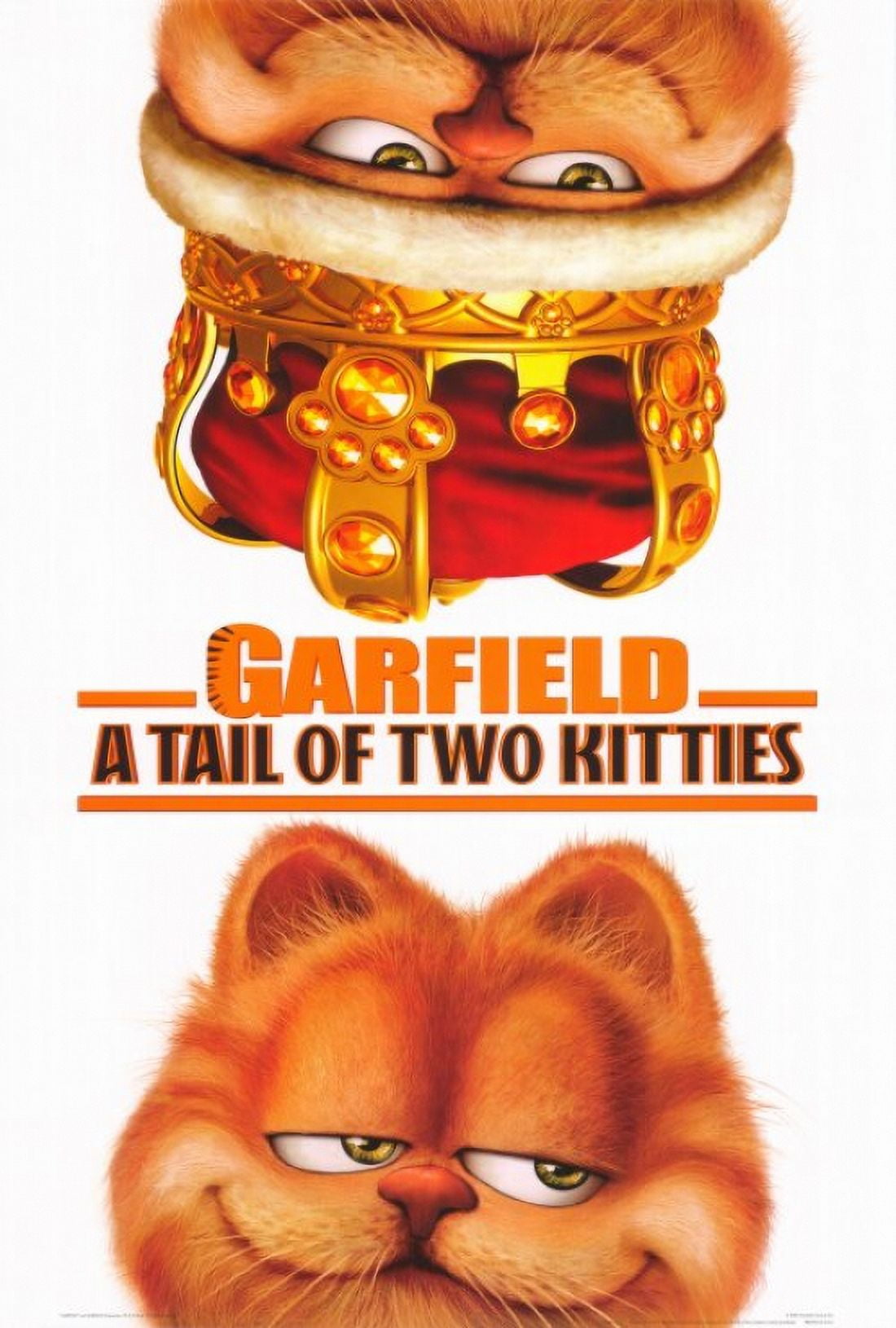 Garfield: A Tail of Two Kitties movie poster print, vibrant colors.