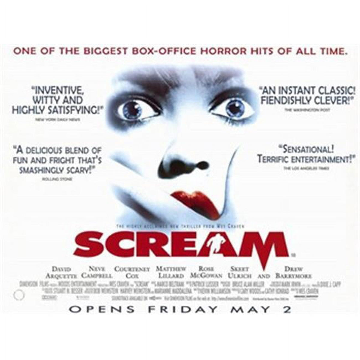 Scream movie poster 17x11 art print featuring iconic horror imagery.