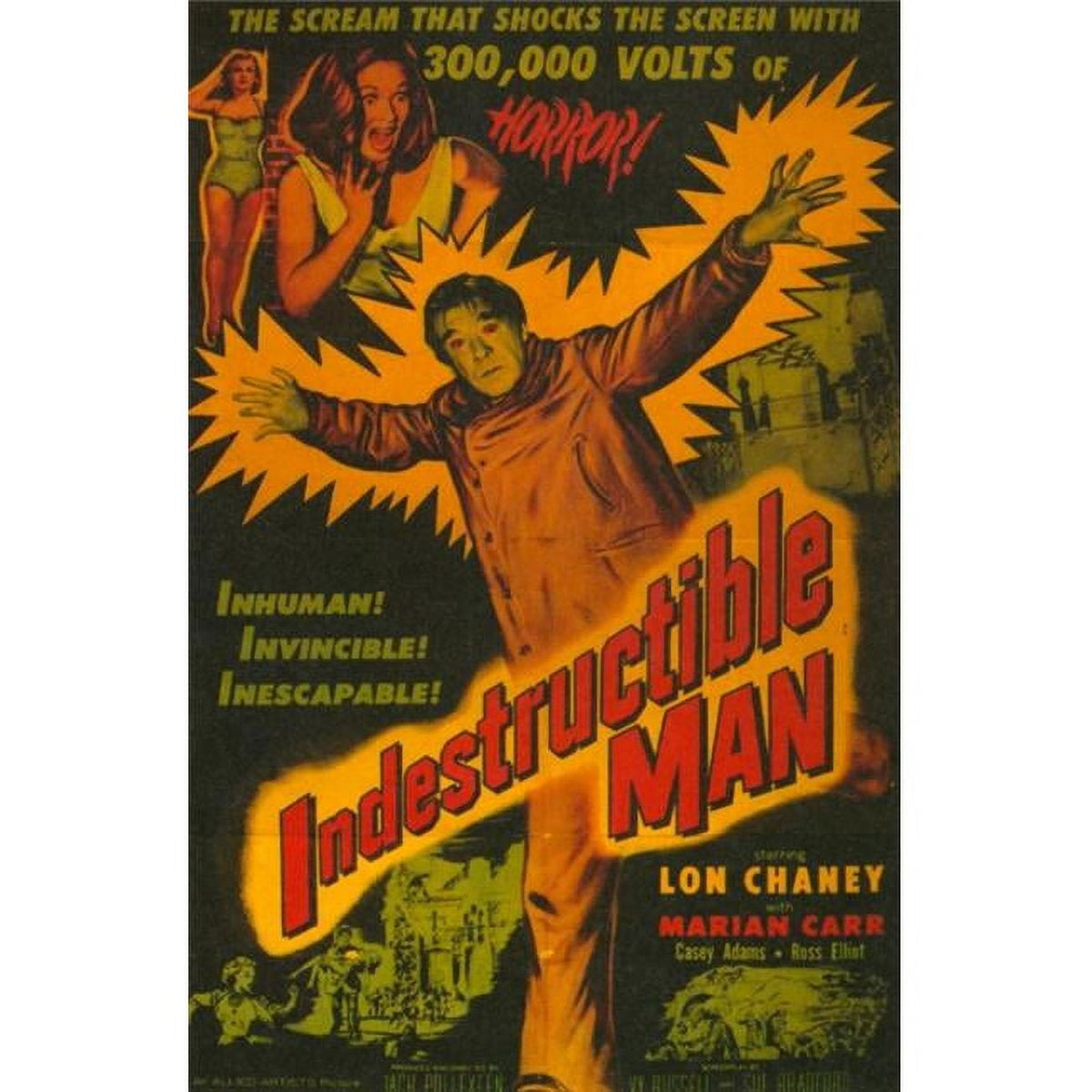 The Indestructible Man movie poster print, 27x40 inches.