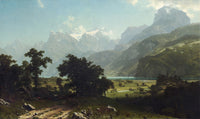 Lake Lucerne art print by Albert Bierstadt, showcasing serene landscapes.