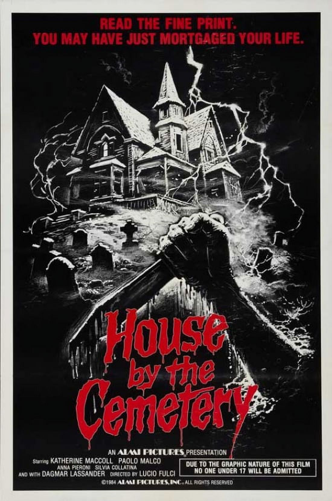 The House by the Cemetery Movie Poster 11x17 print