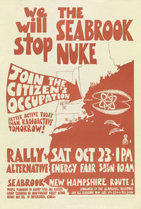 We Will Stop the Seabrook Nuke 1977 protest poster print