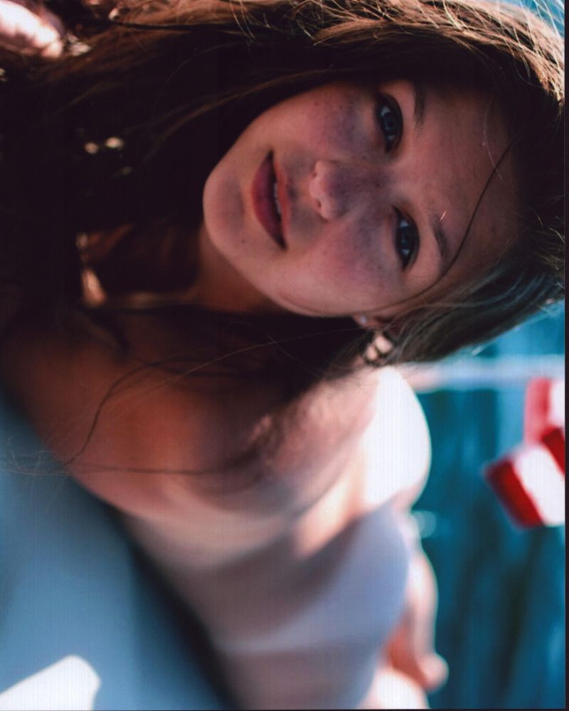 Melissa Benoist laying in bikini photo print