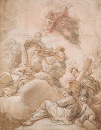 Allegory of the Elevation of Cardinal Deacon Oddone Colonna to Pope Martin V Poster Print by Benedetto Luti