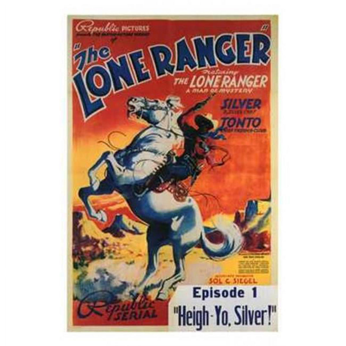 The Lone Ranger Movie Poster 11x17 print showcasing classic Western adventure.