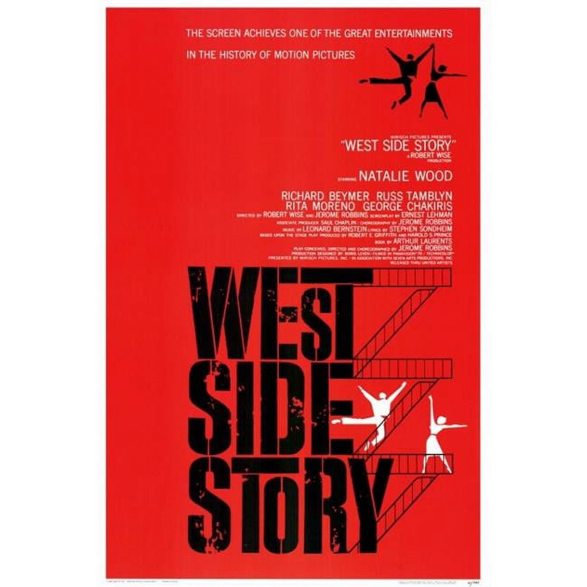West Side Story Movie Poster Print in vibrant colors, 27x40 inches.