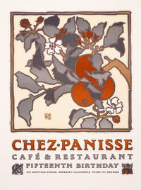 Chez Panisse Café and Restaurant 15th Anniversary Poster Print by David Lance Goines