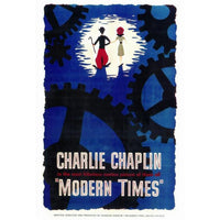 Modern Times Movie Poster Print featuring Charlie Chaplin in 27x40 size.