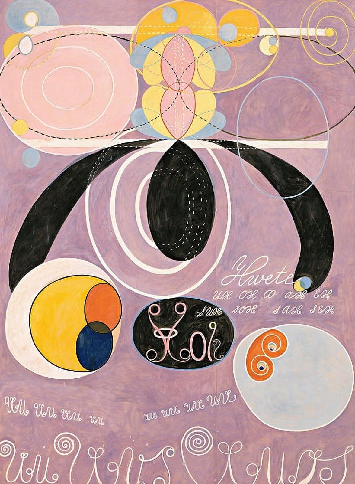 'The Ten Largest No. 6' Art Print by Hilma af Klint - Colorful abstract artwork.