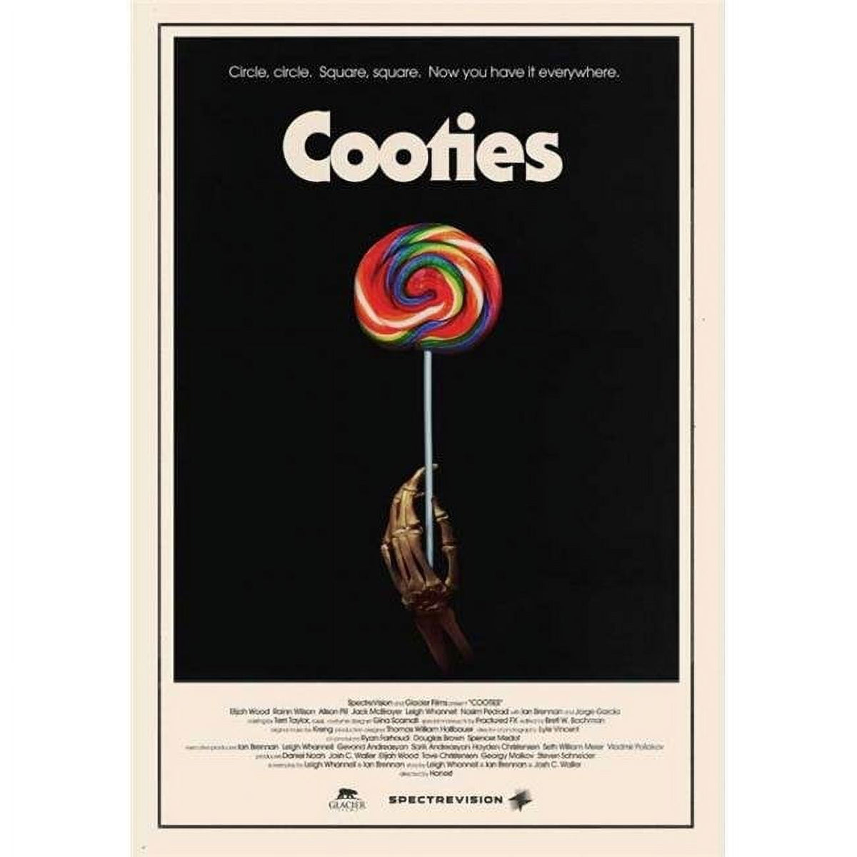 Cooties Movie Poster Print - 27x40 inches, vibrant comedic horror artwork.