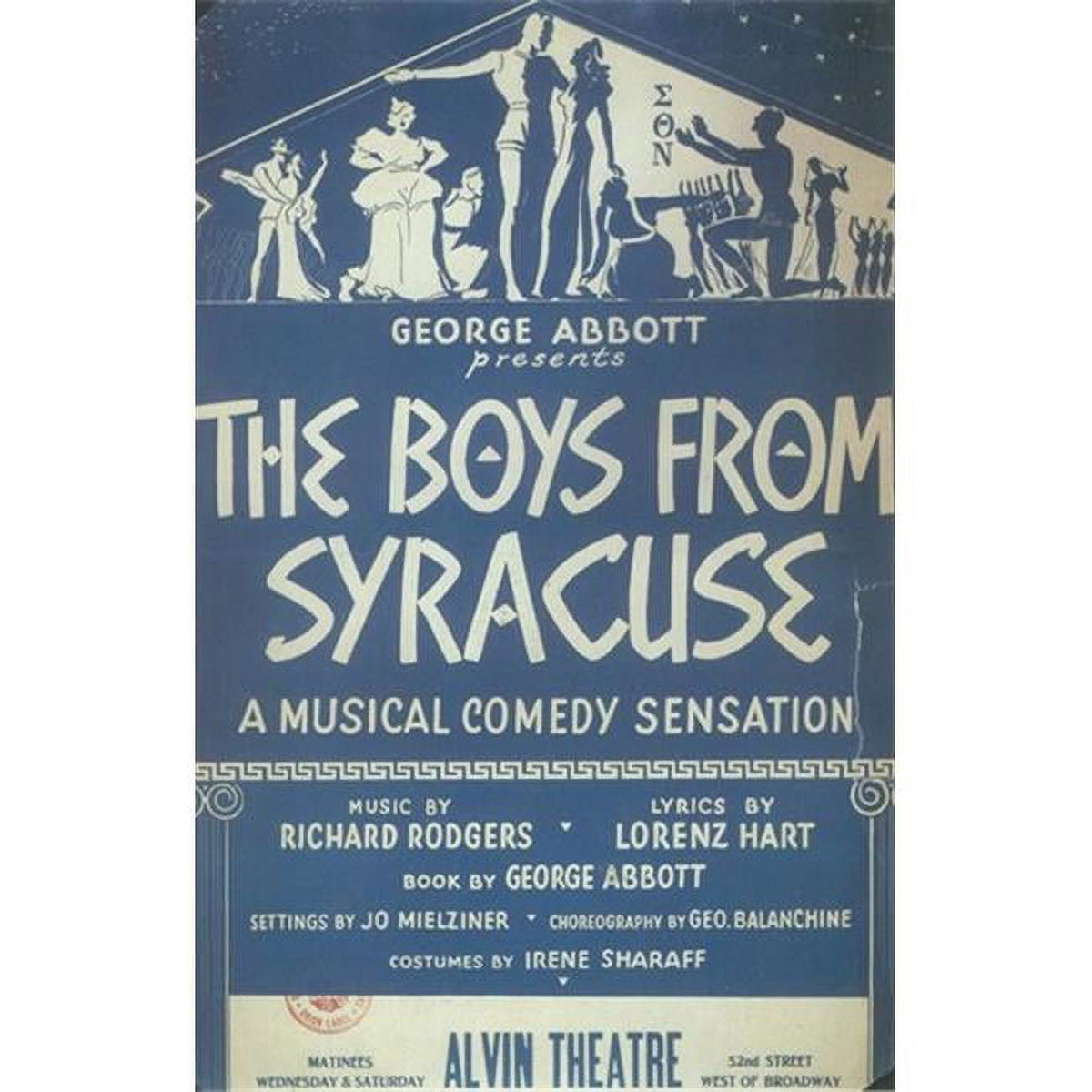 Boys From Syracuse Movie Poster 11x17 - Broadway decor