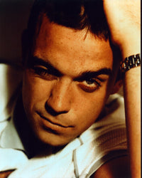 Robbie Williams close up winking photo print