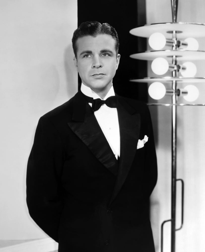 Dick Powell portrait poster print, classic Hollywood art.