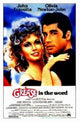 Grease Movie Poster featuring classic 1950s film characters