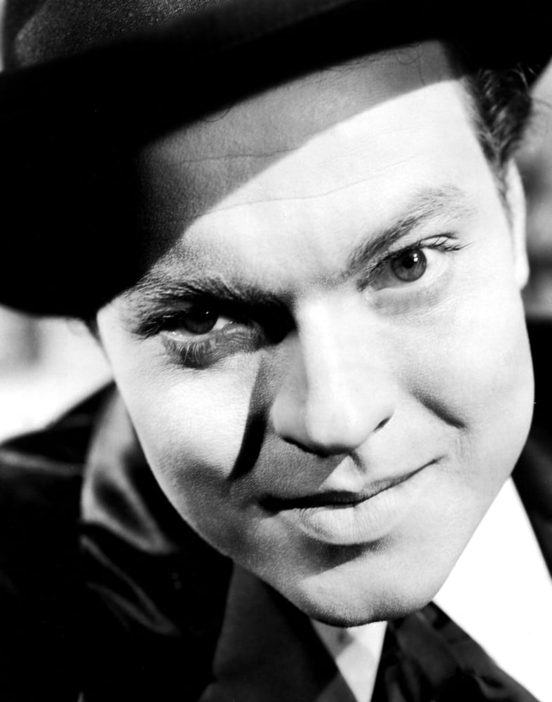 Orson Welles portrait photo print on display