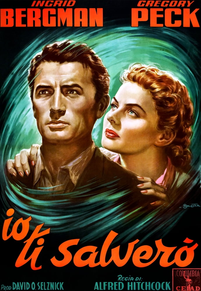 Spellbound Movie Masterprint Poster featuring Gregory Peck and Ingrid Bergman (1945)