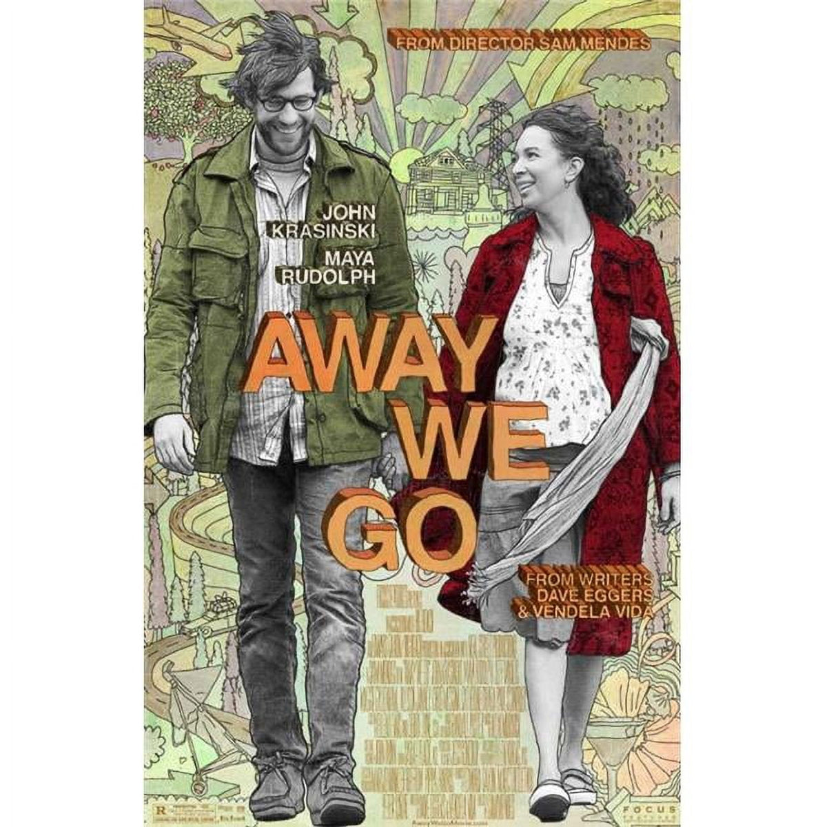 Away We Go Movie Poster Print - 27x40, perfect for movie lovers and home decor.