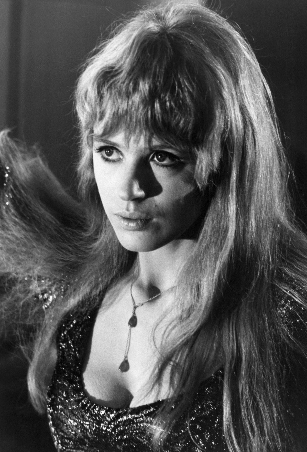 1967 photo print of Marianne Faithfull with the quote I'll Never Forget What's His Name.