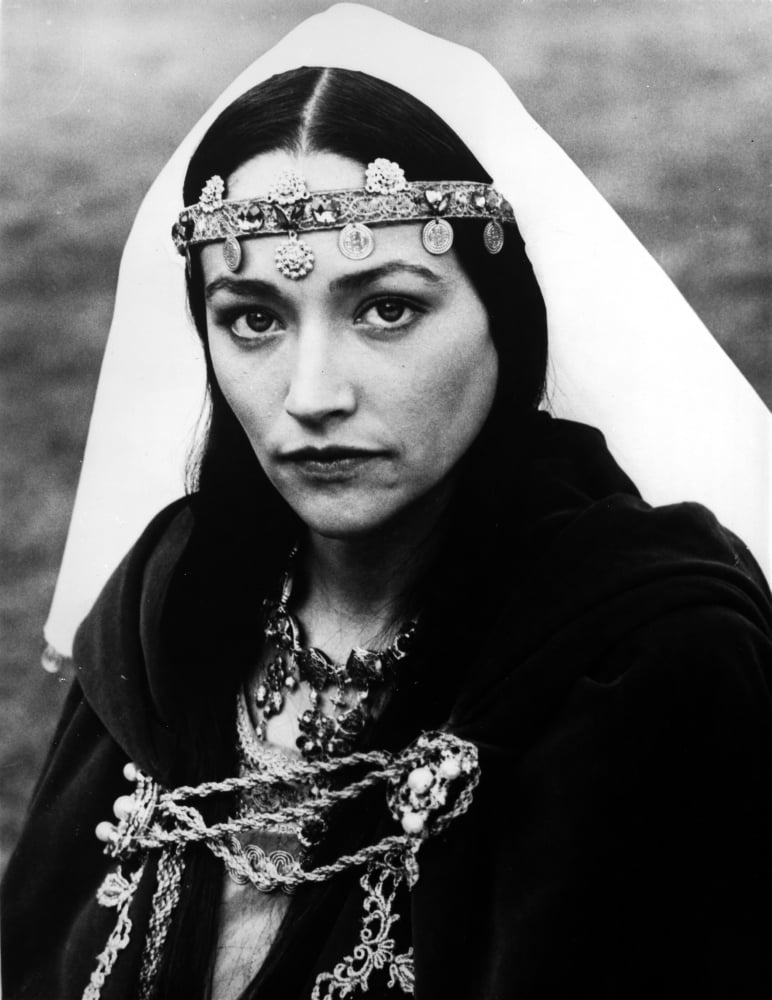 Classic portrait photo print of Olivia Hussey, available in multiple sizes.